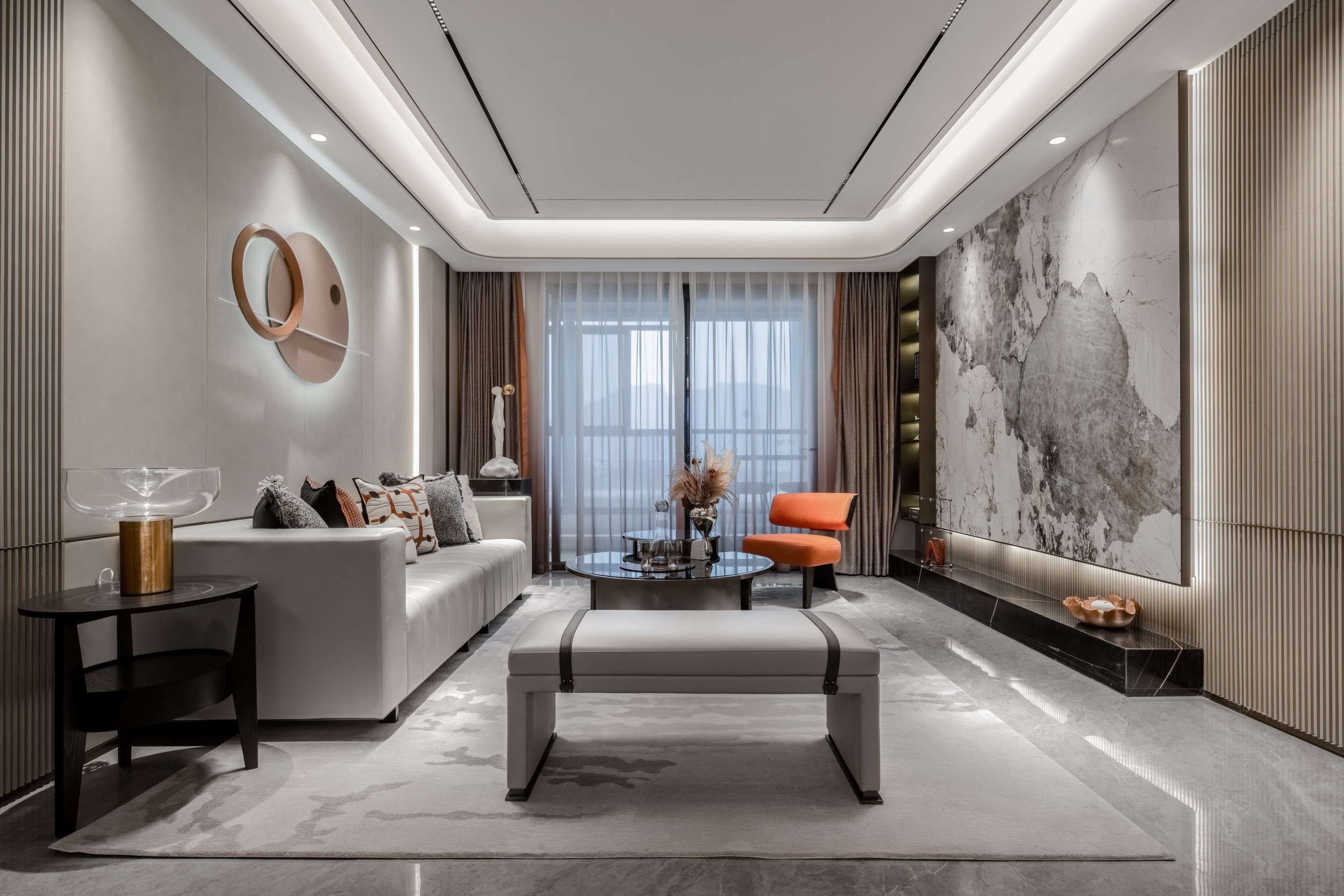 伊派设计|雅奢新主义 · 爱马仕橙主题样板房软装