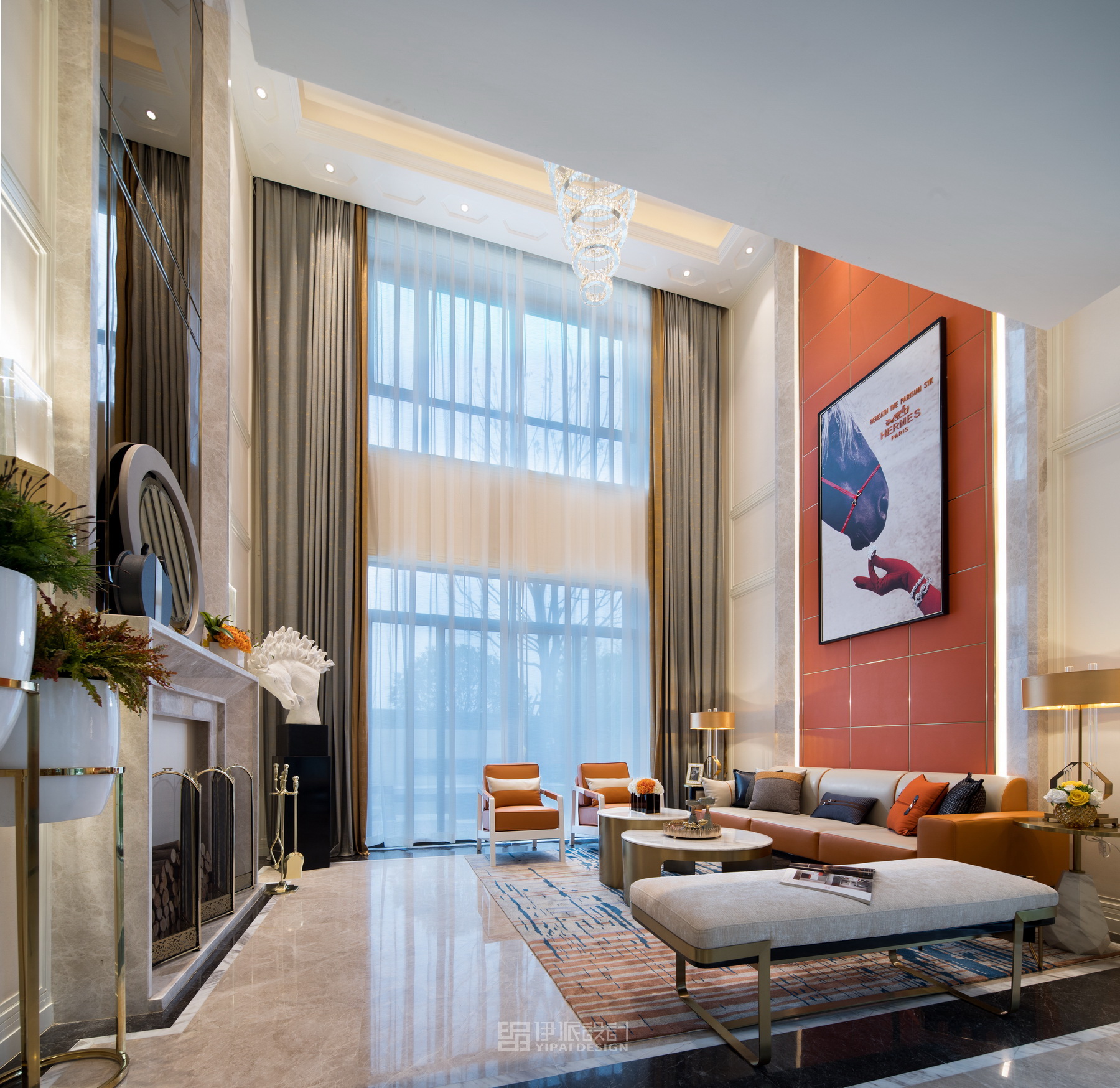 爱马仕“橙”风格私宅设计