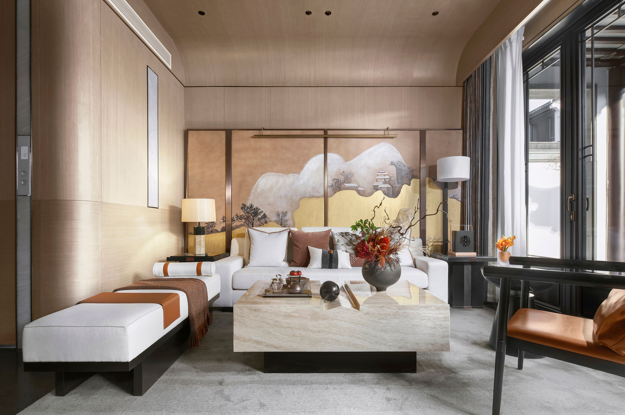 金通绿城x伊派设计丨桃李春风·合院样板房软装设计