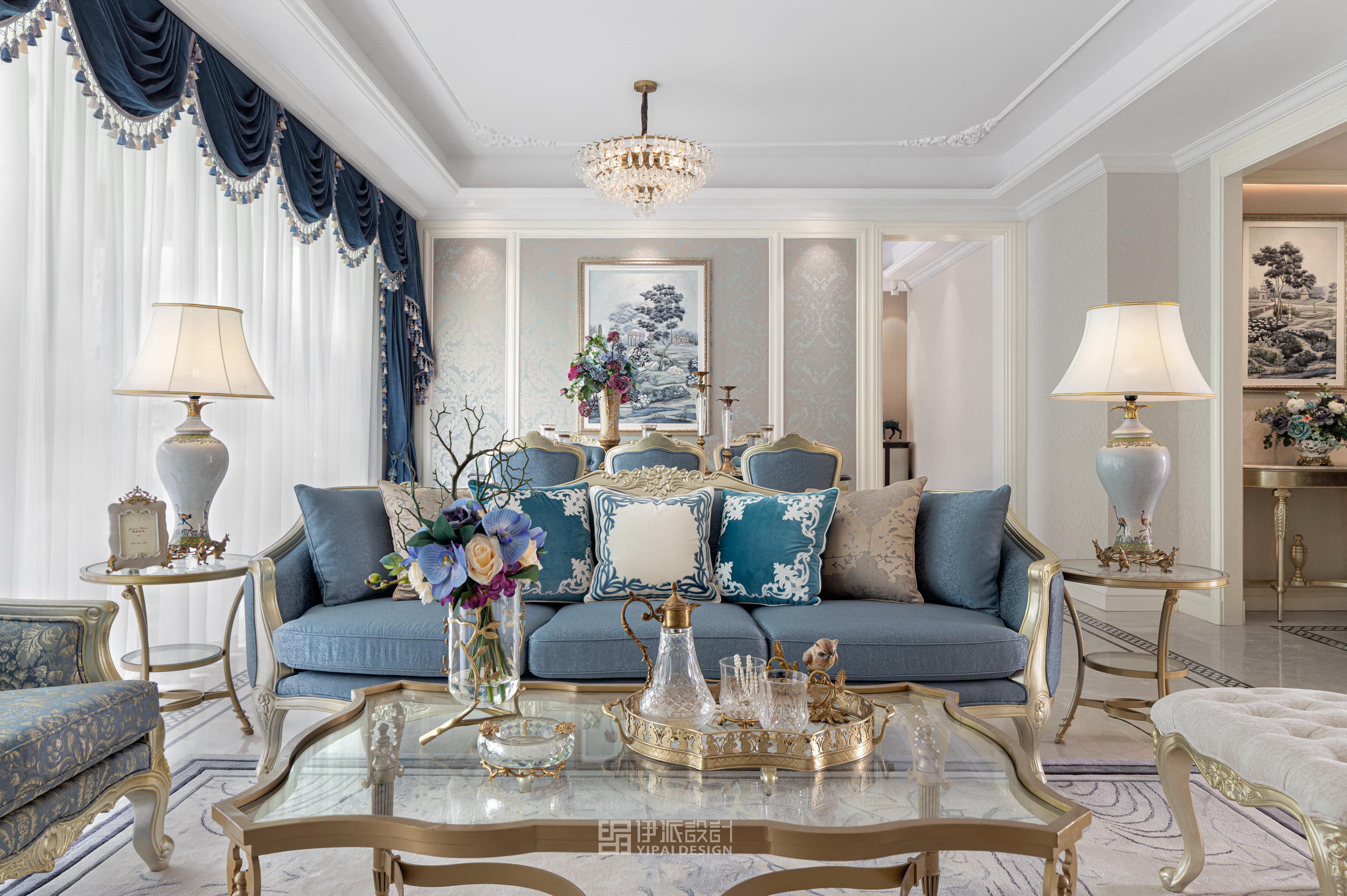 蓝光·雍锦湾法式温婉样板房软装工程